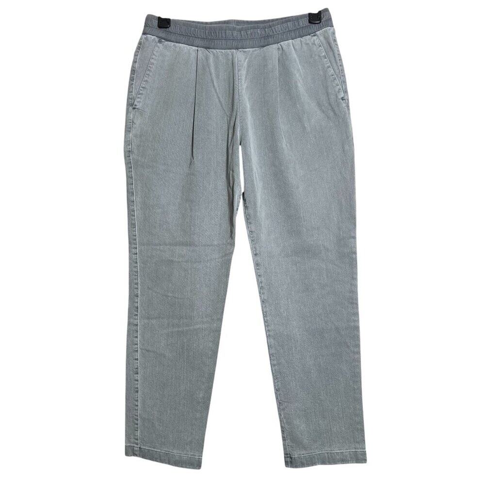James Perse Gray Single Pleat Stretch Pull On Trousers Size 1 Pleated Pant EUC